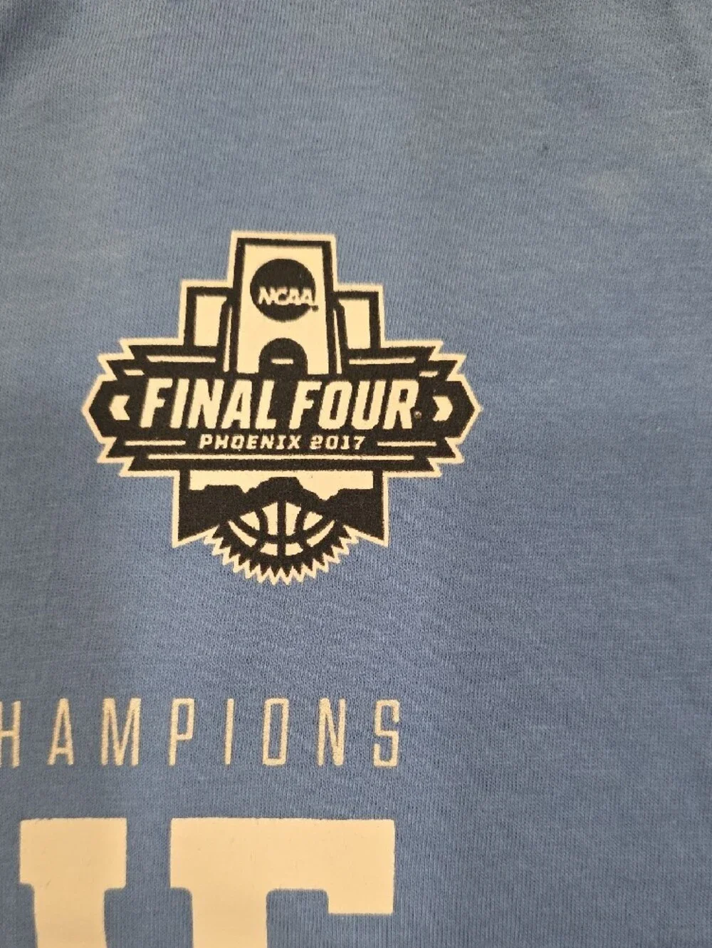 North Carolina Tar Heels 'Cut The Net' Light Blue T-Shirt 2017 Final Four